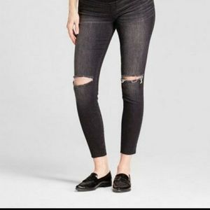 Maternity black destroyed distressed jeans